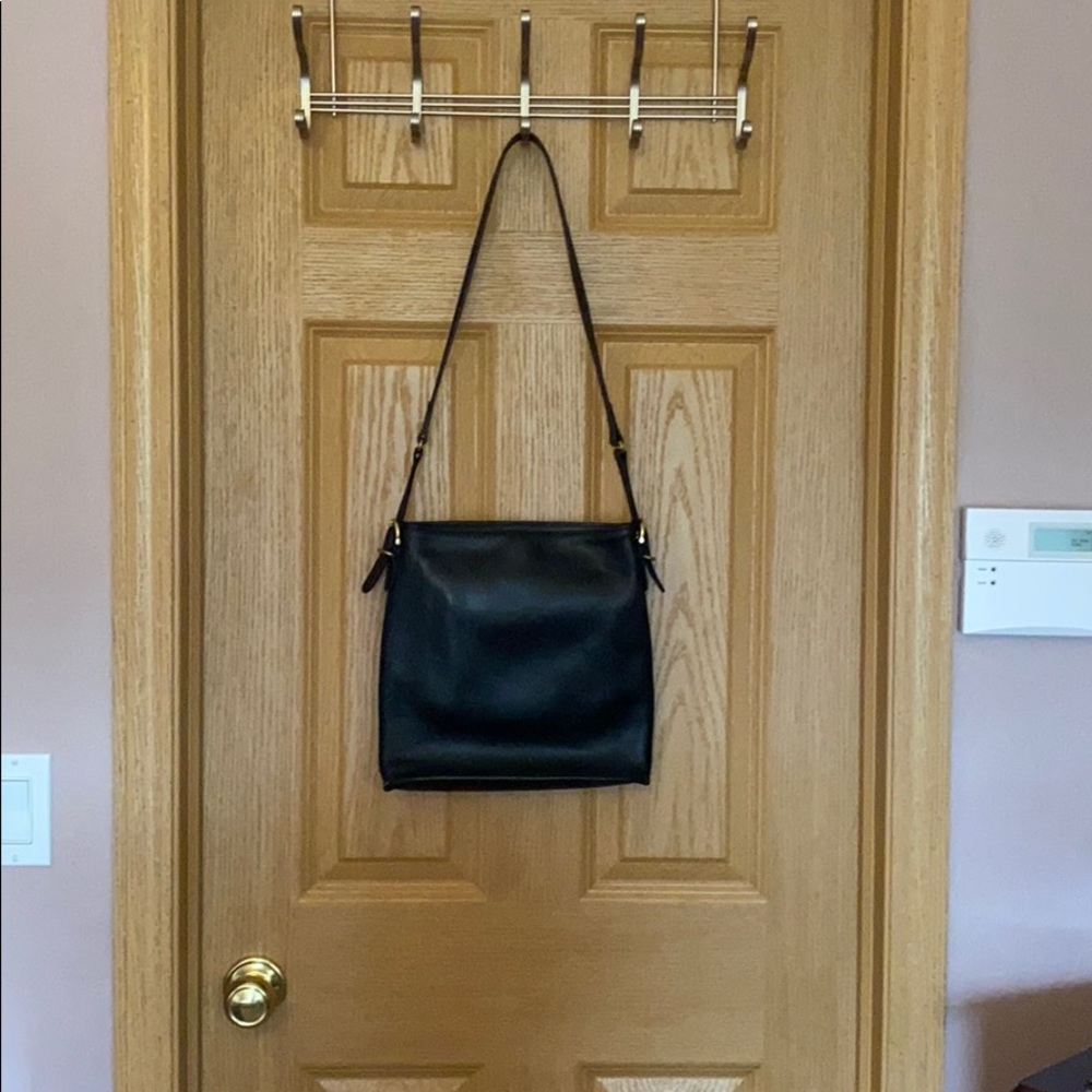 COACH equestrian crossbody/shoulder slim bucket  black bag